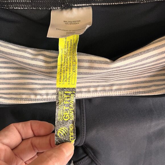 MPG Womens Shorts Large Black Biker Workout Yoga Athleisure Back Zippered Pocket - Picture 6 of 13